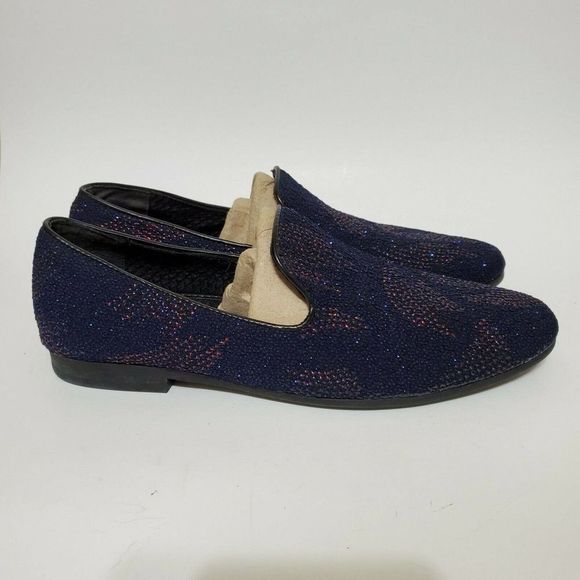 Giorgio Brutini Other - Giorgio Brutini Mens 9 Blue Craft Smoker Smoking Slipper Sparkle Loafers Shoes
